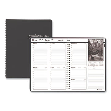 House of Doolittle™ Black-on-white Photo Weekly Appointment Book, Landscapes Photography, 11 X 8.5, Black Cover, 12-month (jan To Dec): 2022 freeshipping - TVN Wholesale